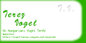 terez vogel business card