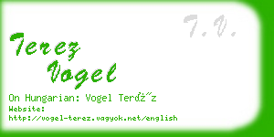 terez vogel business card